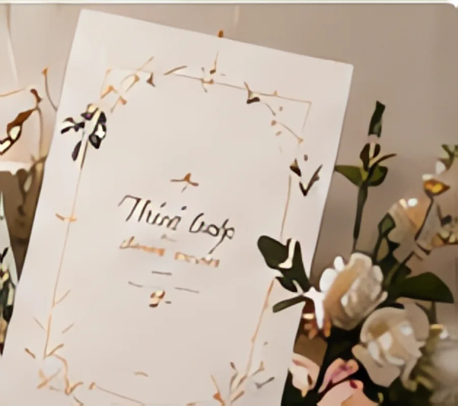 Thiệp cưới Phật giáo hoa sen