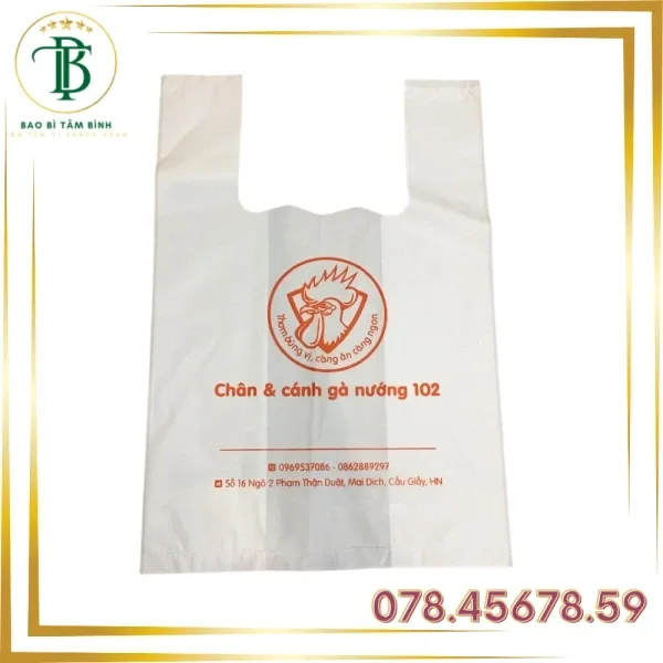 In Túi Siêu Thị – Chuyên dùng Quảng bá thương hiệu Quán ăn – Bao Bì Tâm Bình